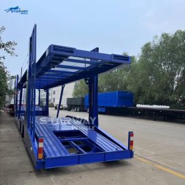 2 Axles 8 Car Double Deck Vehicles Carrier Trailer